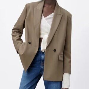 Zara Green Oversized Blazer